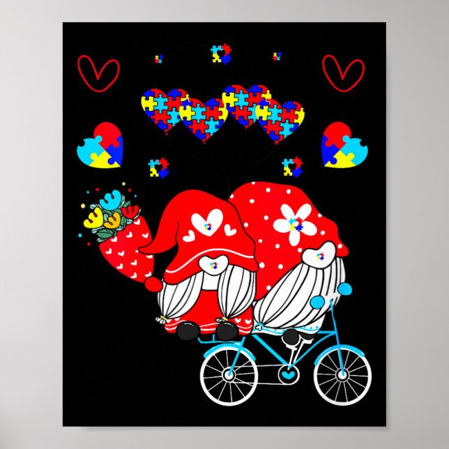 Womens Accept Understand Love Autism Awareness Gno Poster (Framsidan)