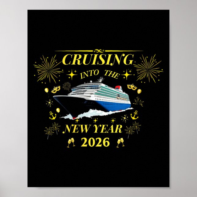 Womens Adventure Awaits – Welcome 2026 V-neck  Poster (Framsidan)