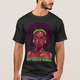 Womens Afro African American Black Woman Kidney Di T Shirt