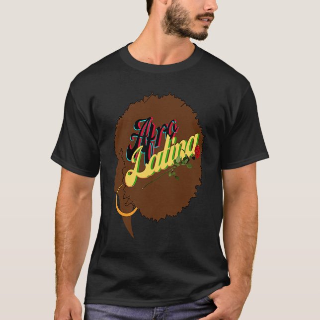 Womens Afro Latina Latina AF Emdriven och Unifie T Shirt (Framsida)
