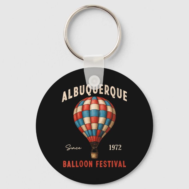 Womens Albuquerque Balloon Festival New Mexico Fie Nyckelring (Framsida)