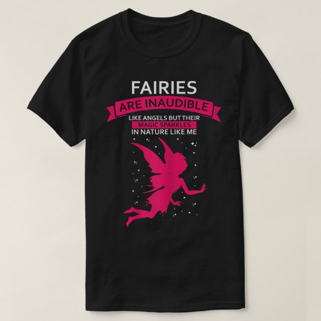 Womens Älvor Änglar Magic Sparkels Quote, Fairy T Shirt (Design framsida)