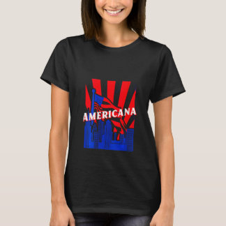 Womens Americana, City, Flag, BJJ, Jiu Jitsu, MMA, T Shirt