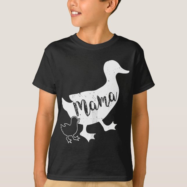 Womens Anka och 2 Ducklings, Mamma Anka T Shirt (Framsida)