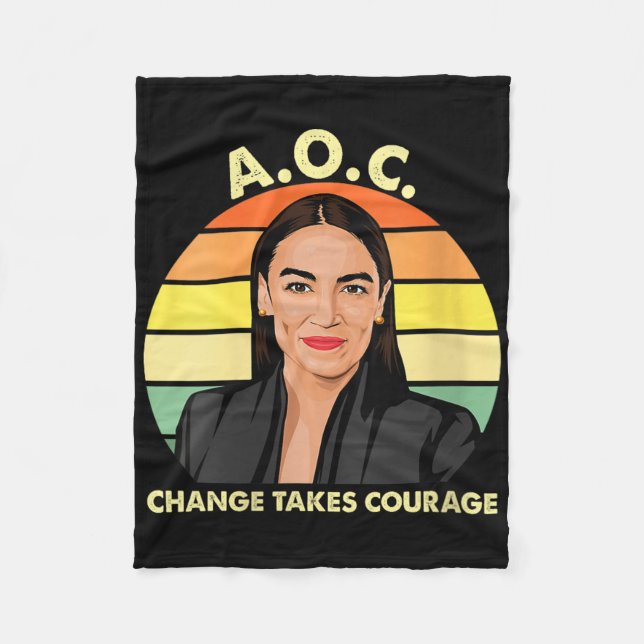 Womens Aoc Alexandria Ocasio-cortez First Female P Fleecefilt (Framsidan)