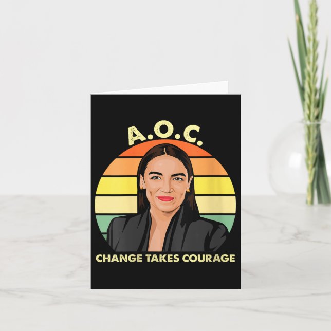Womens Aoc Alexandria Ocasio-cortez First Female P Kort (Framsida)