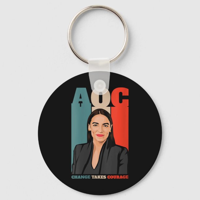 Womens Aoc Alexandria Ocasio-cortez First Female P Nyckelring (Framsida)