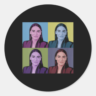 Womens Aoc Alexandria Ocasio-cortez First Female P Runt Klistermärke