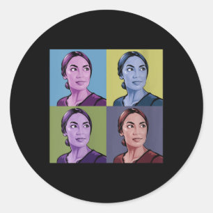 Womens Aoc Alexandria Ocasio-cortez First Female P Runt Klistermärke