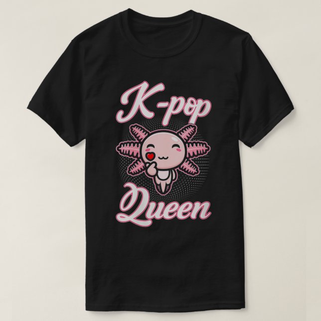 Womens Aolotl KPop Queen KPop Merch VNeck T Shirt (Design framsida)