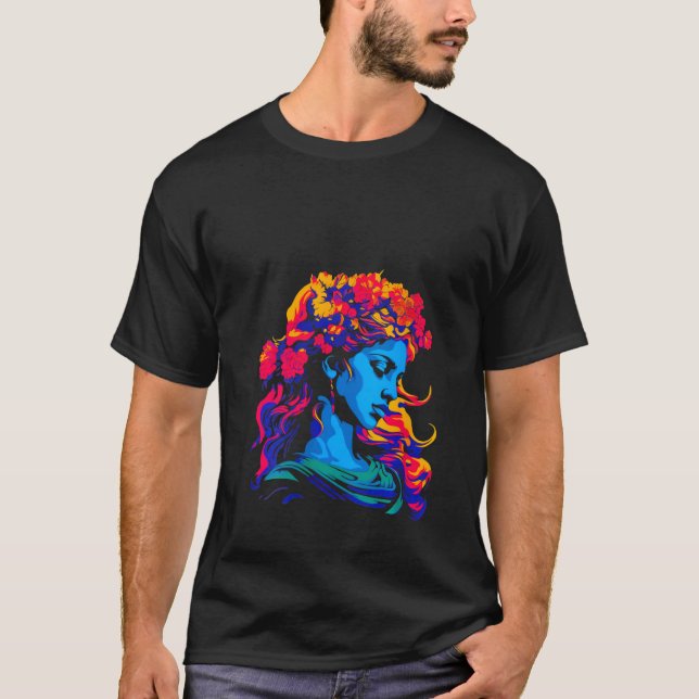 Womens Aphrodite Grekiska V Nacke T Shirt (Framsida)