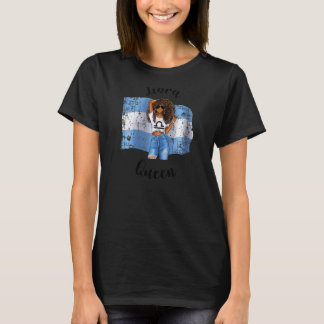 Womens Argentina Libra Queen Afro Hair African Arg T Shirt