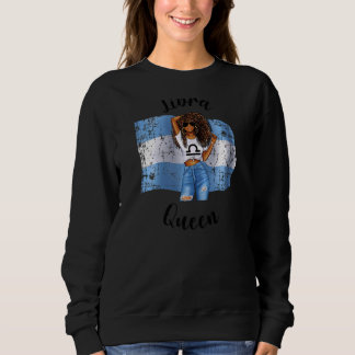 Womens Argentina Libra Queen Afro Hair African Arg T Shirt