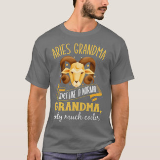 Womens Aries Grandma Astrology Horoscope Grandma T Shirt