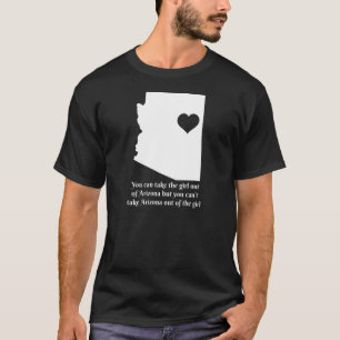 Womens Arizona Girl State Karta Phoenix Heart Prid T Shirt