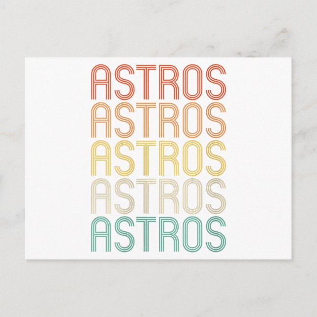 Womens Astros Helg Vykort (Framsida)