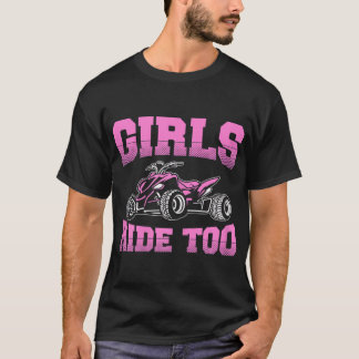 Womens ATV Funny Four Wheeler Quad Bike Girls Ride T Shirt