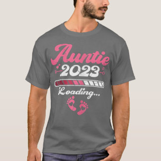 Womens Auntie 2023 Pregnancy Announcement First ti T Shirt