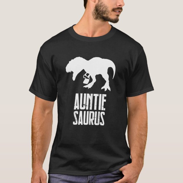 Womens Auntiesaurus Rex Auntie Saurus Funny Aunt D T Shirt (Framsida)