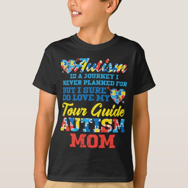Womens Autism Journey har aldrig planerat någon tu T Shirt (Framsida)