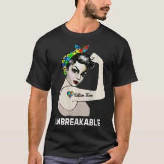 Womens Autism Mamma Obrytbar World Autism Awarene T Shirt
