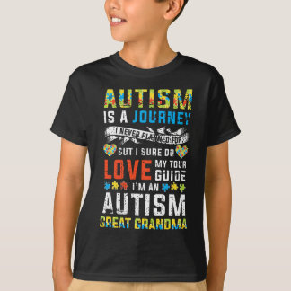 Womens Autism morma Underbar Grandma Journey Quote T Shirt