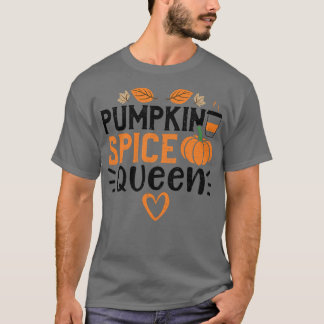 Womens Autumn Pumpkin Spice QueenPumpkin Ord T Shirt