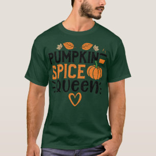 Womens Autumn Pumpkin Spice QueenPumpkin Ord T Shirt
