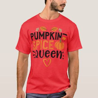 Womens Autumn Pumpkin Spice QueenPumpkin Ord T Shirt