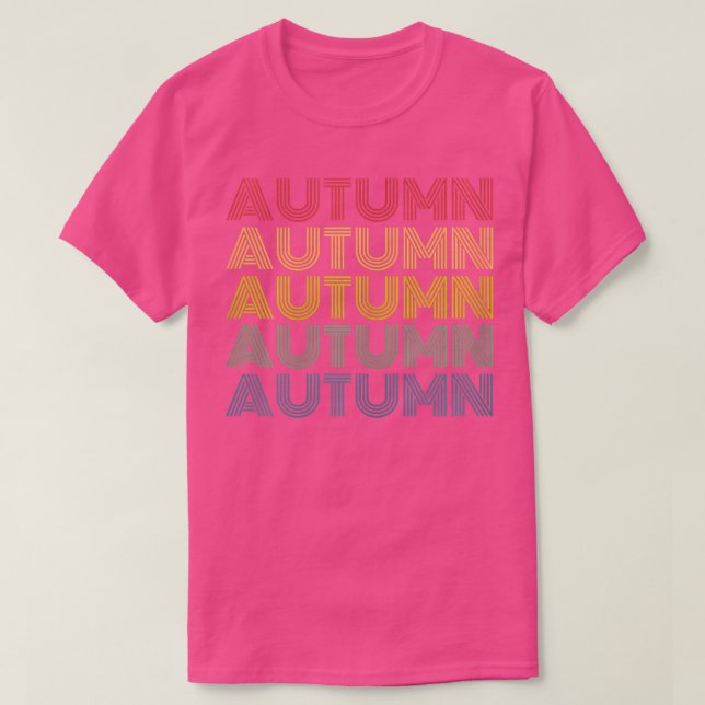 Womens Autumn Wordmark Mönster Personlig Namn R T Shirt (Design framsida)