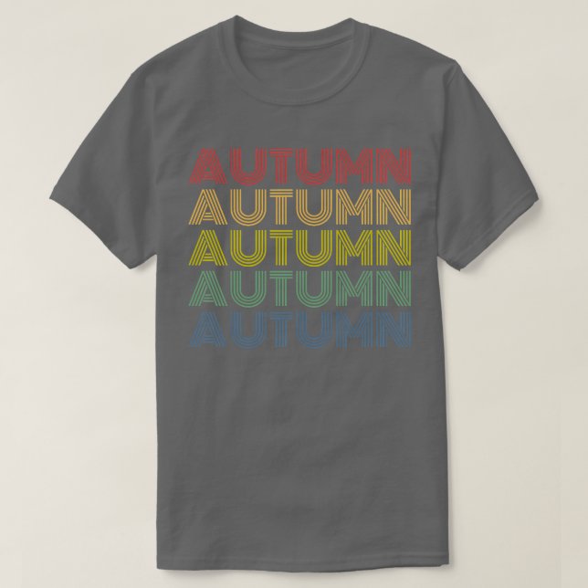 Womens Autumn Wordmark Mönster Personlig Namn R T Shirt (Design framsida)