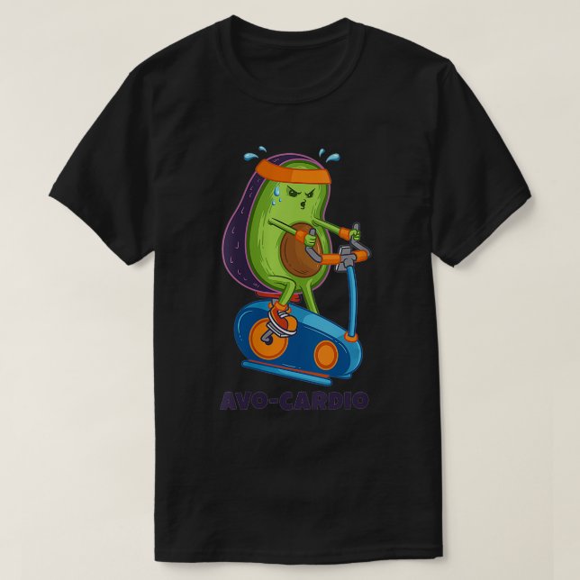 Womens Avo dio Avocado Spinning Class Gym Fitness T Shirt (Design framsida)