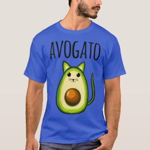 Womens Avogato Funny Avocado Cat Vegetarian Vegan T Shirt