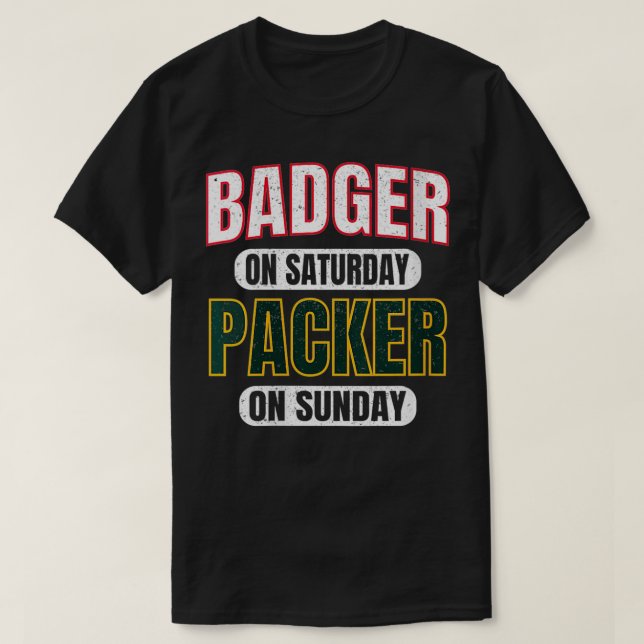 Womens Badger på lördagspaket på Söndag Funny G T Shirt (Design framsida)