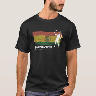 Womens Badminton Bolivia Net Games Player Badminto T Shirt