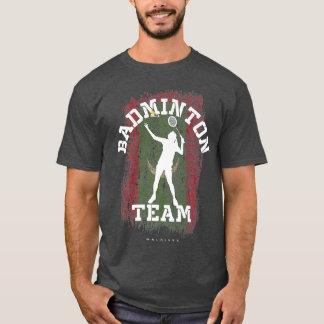 Womens Badminton Maldives Net Games Player Badmint T Shirt