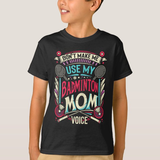 Womens Badminton Mamma Voice - Mor Shuttle T Shirt (Framsida)