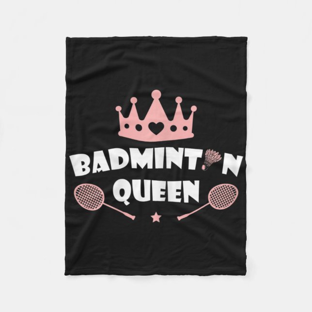 Womens Badminton Queen Shuttle Badminton Älskare Fleecefilt (Framsidan)