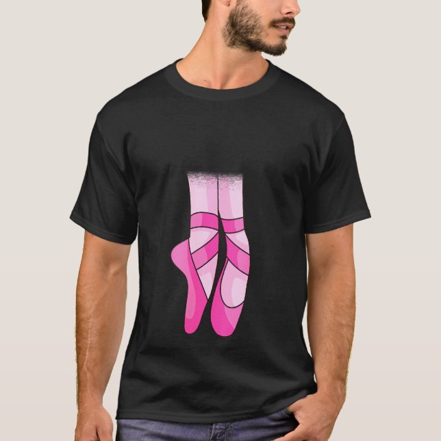 Womens Ballet Dancer Pointe Toe Shoe for Ballerin T Shirt (Framsida)