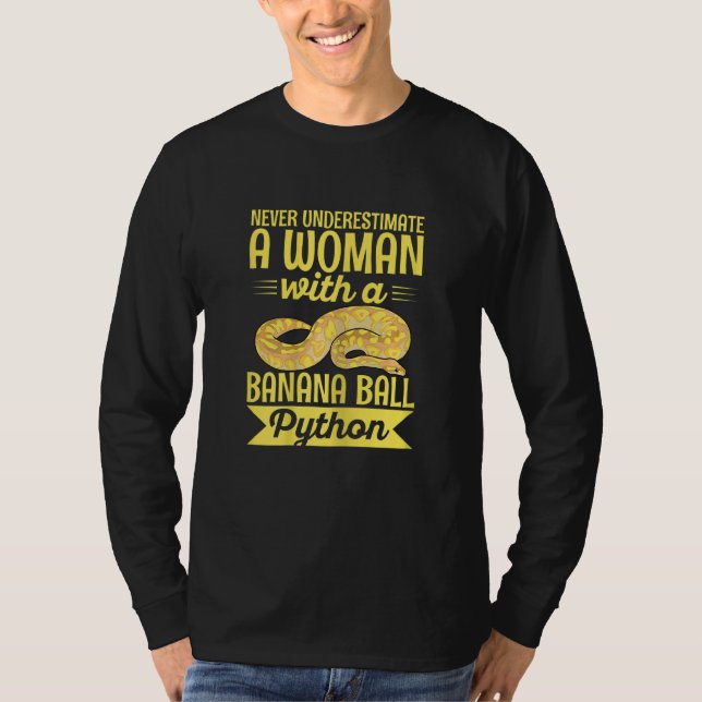 Womens Banana Ball Python for a Banana ball python T Shirt (Framsida)