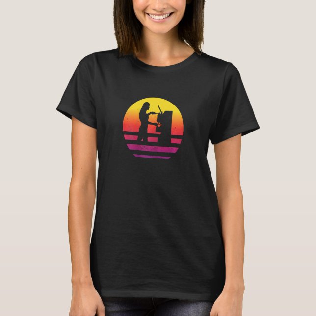 Womens Barista Espresso Baristi Coffee Female Bari T Shirt (Framsida)