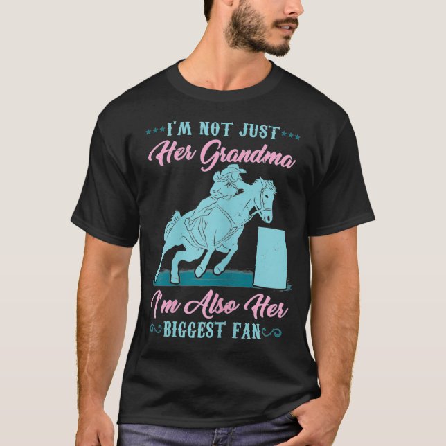 Womens Barrel Tävla I Equestrian Horse Grandma T Shirt (Framsida)