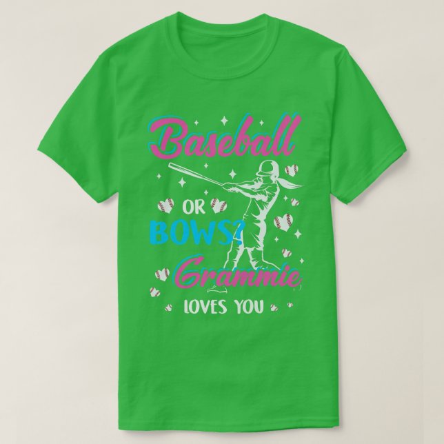 Womens Baseball eller Bows Grammie Kärlek du Gende T Shirt (Design framsida)