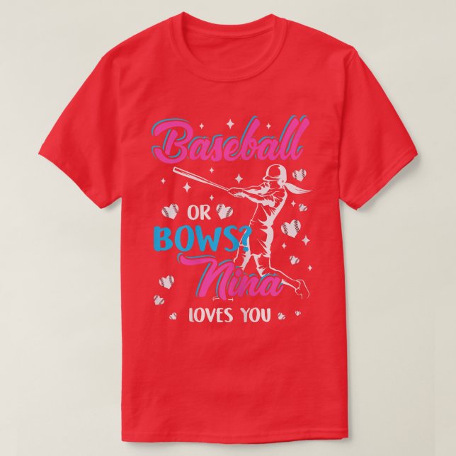 Womens Baseball eller Bows Nina Kärlek som du Gend T Shirt (Design framsida)