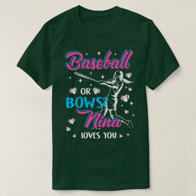 Womens Baseball eller Bows Nina Kärlek som du Gend T Shirt (Design framsida)