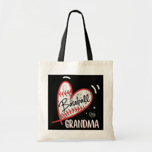 Womens Baseball Grandma Älskare Heart Baseball Tygkasse