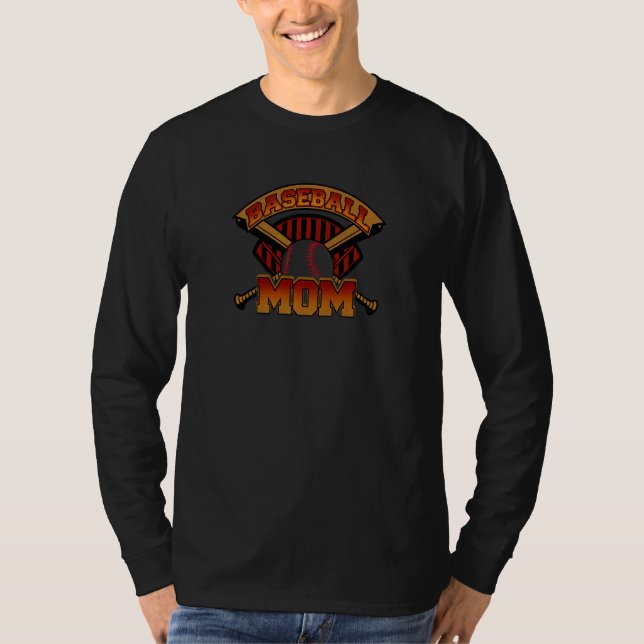 Womens Baseball Mom   T Shirt (Framsida)