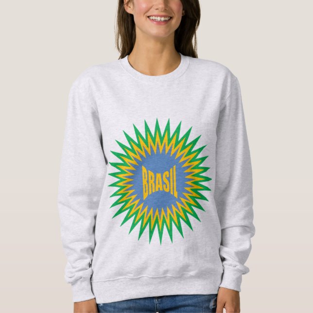 Women's Basic Sweatshirt ash SUN  BRASIL T Shirt (Framsida)