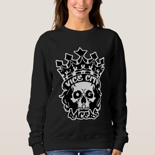 Women's Basic Sweatshirt w/ King Skull Logo T Shirt (Framsida)