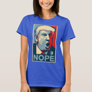 Womens Basic T-Shirt - NOPE - Himmel Blue